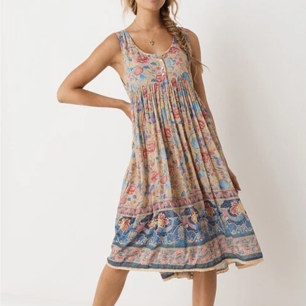 spell and the gypsy seashell babydoll midi dress